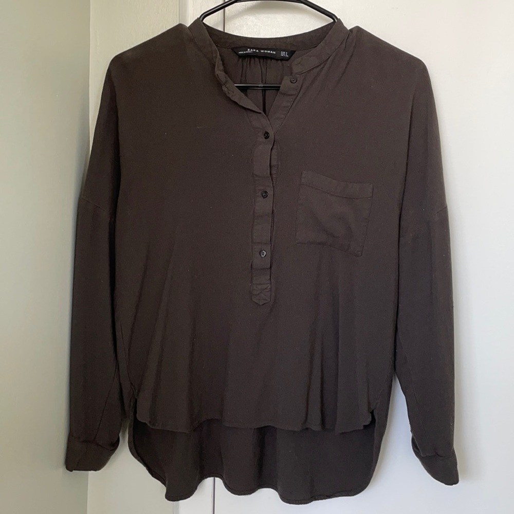 Zara Woman Long Sleeve Top